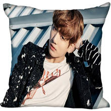Korean pop New JUNG KOOK Printing Square silk Pillowcases Satin Pillow Cover two Sides Pillowcase Custom Logo 2024 - buy cheap