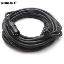 NMBJCKO-Cable de micrófono XLR de 3 pines, 10 unids/lote, 1M-20M, Cable DMX, línea para Par LED, móvil 2024 - compra barato