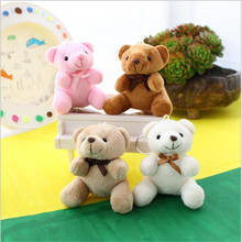 1pcs Mini Plush Bear Toys Small Pendant Cute Bowknot Solid Color Bears Doll Soft Stuffed Toy For Kids Girls Gift 10CM 2024 - buy cheap
