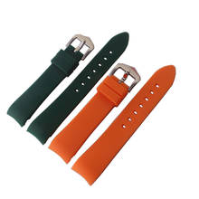 18mm 19mm 20mm 21mm 22mm 24mm rubber watchbands orange sports smart watch band strap watch accessories bracelet belt curved ends 2024 - buy cheap