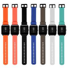 Ремешок для наручных часов 20 мм для Xiaomi Huami Amazfit Bip BIT PACE Lite, спортивный браслет, Смарт-часы, силиконовый ремешок, быстросъемный 2024 - купить недорого