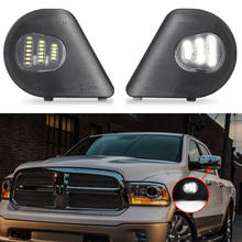 White LED Side Under Mirror Puddle Light For Dodge Ram For 1500 2500 3500 4500 5500 Pickup Truck Towing Mirror Powered By 36 LED 2024 - buy cheap