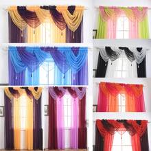 Home Voile Curtain Swags All Colours Pelmet Valance Net Curtains Voile Swag unique design Modern Window Decor 2024 - buy cheap