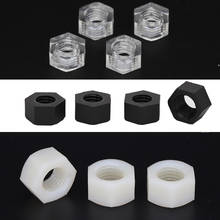 Rosca hexagonal de plástico com isolamento antiestático, m8, m10, m12, m14, m16, converte em plástico e nylon branco 2024 - compre barato