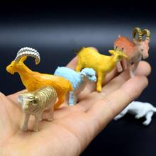 Figuras de acción de animales de oveja y cabra para niños, minifiguras de acción de simulación, regalo de decoración para el coche y el hogar, 8 unidades 2024 - compra barato