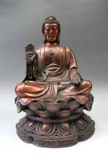 307  10" China bronze sculpture carved red copper buddhism Shakyamuni buddha Statue 2024 - buy cheap