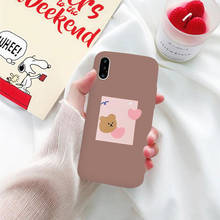 GYKZ милый розовый чехол для телефона с желеобразным медведем для iPhone 11 Pro XS MAX XR X 7 8 6 6s Plus, мягкий силиконовый чехол для телефона с изображением сердечек 2024 - купить недорого