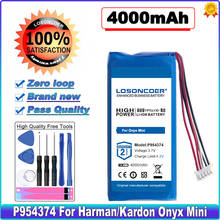 Losoncoer bateria de alta capacidade 4000mah bateria do orador de bluetooth CP-HK07, p954374 para harman/kardon onyx mini 2024 - compre barato