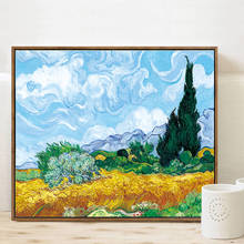 Arte abstrata clássica à óleo para pintura, poster de parede, van gogh, cygh, no campo de costura, imagens para design de casa 2024 - compre barato