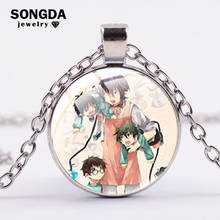 SONGDA Anime Blue Exorcist Cosplay Art Pattern Man Women Necklaces Fashion Round Glass Face Metal Pendant Necklace Chain Jewelry 2024 - buy cheap