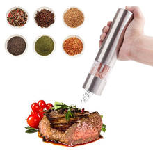 Portable Electric Pepper Grinder Home Stainless Steel Spice Ceramic Grinders Stainless Steel Adjustable Spice Ceramic Grinder 2024 - buy cheap