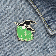 Enamel Witch Frog Pins Halloween Wizard Hat Brooches Bag Clothes Lapel Pin Animal Badge Jewelry Gift For Kid Friends 2024 - buy cheap