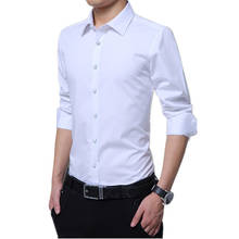 7 цветов на выбор, мужские рубашки с длинным рукавом, осенняя рубашка, мужские тонкие дизайнерские рубашки, азиатские Размеры S-8XL 2024 - купить недорого