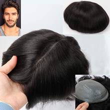 Toupee for Men Hair Unit Wig for Men Thin Skin Men's Wig Man Toupee Real Human Hair Pieces Men Man Hair Unit 8x10inch 2024 - купить недорого