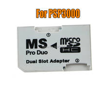 Adaptador de lector para tarjeta de memoria PSP 1000, 2000, 3000, TF a Memory Stick, 2 ranuras, MS, Pro, 1 unidad 2024 - compra barato