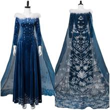 Elsa Dress Cosplay Costume For Women Adult Halloween Carnival Elsa Cosplay Costumes 2024 - buy cheap