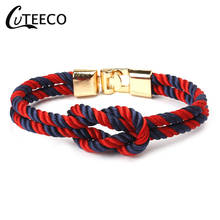 CUTEECO 2019 New Nylon Anchor Bracelet For Men Women String Wrap Rope Chain Charm Bracelet Jewelry 2024 - buy cheap