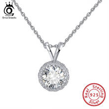 ORSA JEWELS-colgante de Plata de Ley 925 con forma de flor para mujer, collar, plata esterlina, Circonia cúbica, zirconia, circonita, zirconita, diseño Vintage, SN215 2024 - compra barato