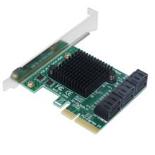 6 Port SATA 3.0 6Gbps PCI-Express Expansion Card Adapter Riser Single Port Up to 500Mb ASMedia 1061 + 1093 x2 Chipset for Mining 2024 - buy cheap