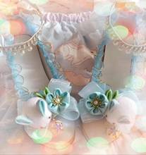 Lolita shoes sweet princess daily japanese high heel vintage lace bowknot bandage kawaii shoes cosplay loli women shoes 2024 - buy cheap
