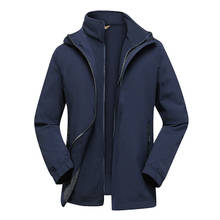 Jaqueta de caminhada masculina plus size, 6xl, 5xl, 4xl, 3 em 1, 2 peças, casaco para ambientes externos, jaqueta de acampamento, quente, 2 em 1 2024 - compre barato