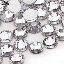 Non Hotfix Rhinestones Crystal Clear AB SS3-SS40 Non Hot Fix FlatBack Strass Sewing & Fabric Garment Rhinestone Nail Art Stone 2024 - buy cheap