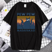 Pew Pew Madafakas Cartoon Funny T-Shirt Men's Casual Hip Hop Tee Shirts 2020 Summer Short Sleeve Tops Fashion Brand T Shirts 2024 - buy cheap