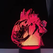Lâmpada 3d fumikage tokoyami, lâmpada de led noturna para decoração de quarto, presente de aniversário do anime my hero academia 2024 - compre barato