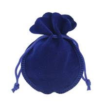 DoreenBeads, 20 шт, темно-синие бархатные мешочки на шнурке, Подарочная сумка для ювелирных изделий с нитью, 9x7,5 см (3-1/2 "x3"), новинка 2019 2024 - купить недорого