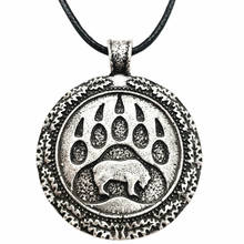 Urso pata com sorte jóias eslavo deus símbolo de proteção veles viking animal amuleto talismã pingentes das mulheres dos homens colares 2024 - compre barato