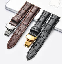 Cow Top Leather Watchband 18mm 19mm 20mm watch strap 22mm watch band 21mm 24mm Genuine Leather Watch Band Croco Matt Watch Strap for Tissot Seiko Longines 2024 - buy cheap