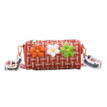 2019 New Children's Shoulder Bag Messenger  Fashion Flower Girl Slung Accessories Mini Cylinder Handbag Kids Purse 2024 - buy cheap