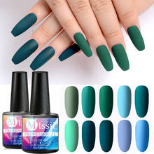 Mtssii 8ml Matte Top Coat Color Gel Nail Polish Green Series Semi Permanent Soak Off UV Gel Varnish DIY Nail Art Gel Paint 2024 - buy cheap