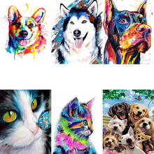 tapb Dog Cat Animals DIY Painting By Numbers Adults HandPainted Drawing On Canvas Oil Pictures By Numbers Home Wall Art Decor 2024 - buy cheap