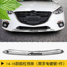 Auto parts ABS Chrome Carbon fiber Front Grille Around Trim Racing Grills Trim Car-styling fit For Mazda3 Axela 2014 2015 2016 2024 - buy cheap