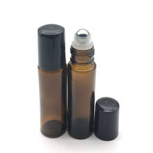 100pcs 10ml Roller Glass Bottle Essential Oil Empty Amber Bottle 10ml Roll-On Perfume Sample Bottle 2024 - buy cheap