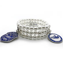 Popular ZETA PHI BETA sorority society symbol badge pendant multilayer artificial pearl bracelet 2024 - buy cheap