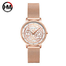 Hannah martin-relógio de pulso feminino de luxo, aço inoxidável, à prova d'água, movimento de quartzo, japão, alta qualidade, marca de luxo 2024 - compre barato