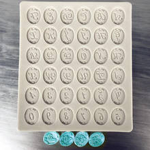 Molde de silicone com letras e números para decoração de bolo, utensílios de cozinha para fondant, chocolate, pasta de goma 2024 - compre barato