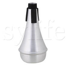 Silenciador silenciador para trompete, prata 0.62 ", diâmetro, trompete de alumínio 2024 - compre barato