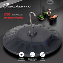 USB Rechargeable LED Emergency Light Industrial Lighting Camping Night Market Lamp Indoor/Outdoor UFO High Bay Fixture Powerbank 2024 - buy cheap