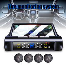 Sistema de monitoramento de pressão dos pneus tpms sem fio com energia solar 4 sensores externos para o carro 2024 - compre barato