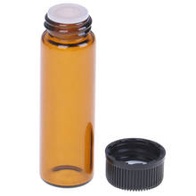 Botella de vidrio ámbar para aceite esencial, botella rellenable de vidrio, viales de vidrio marrón con tapa, 1/2/3/5ml 2024 - compra barato