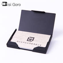 BISI GORO RFID Blocking Smart Wallet Metal Business Card Box 2021 Fashion Name Card Case Different Pattern Credit Card Holder 2024 - buy cheap