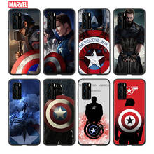 Силиконовый чехол Marvel Captain America для Huawei P 50 P40 P30 P20 P10 P9 P8 Pro Plus Lite E mini 2017 2019, чехол для телефона 2024 - купить недорого