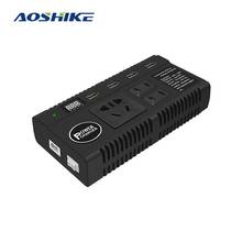 AOSHIKE Pure Sine Wave Inverter Car Inverter High Power Connector DC12V 24V to AC110-220V 120W 5A with Flashlight for Day 2024 - buy cheap