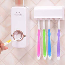 Автоматический Дозатор зубной пасты, набор аксессуаров для ванной комнаты, настенный держатель для зубной щетки, органайзер для ванной комнаты 2024 - купить недорого