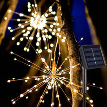 DIY Solar Fireworks String lights LED String Christmas Festive Fairy lights Outdoor Solar Lamps For Garden Christmas Wedding 2024 - buy cheap