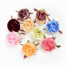 5Pcs/lot Artificial Flower Rose Headpiece For Wedding Home Party Festival Decoration DIY Garland Scrapbook Craft Fake Flower 2024 - buy cheap