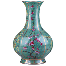 Jingdezhen porcelana esmalte vaso de assoalho arranjo flor na sala estar estilo chinês antigo gabinete tv ornamento estudo antigo 2024 - compre barato